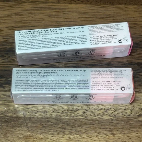 Creme Glossy 12 HR+ Lip Stain - 2pk (Always Right & Cherub shades) - Picture 3 of 3